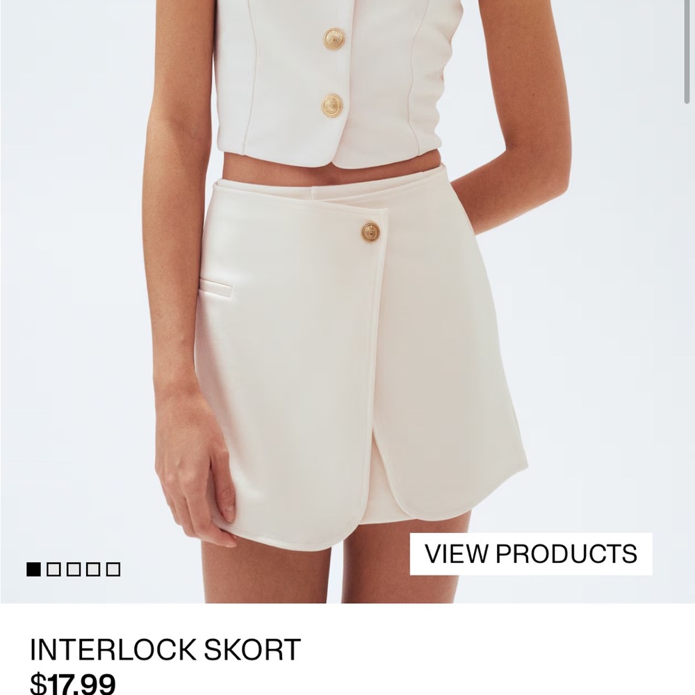 H&M Cream Women's Skort